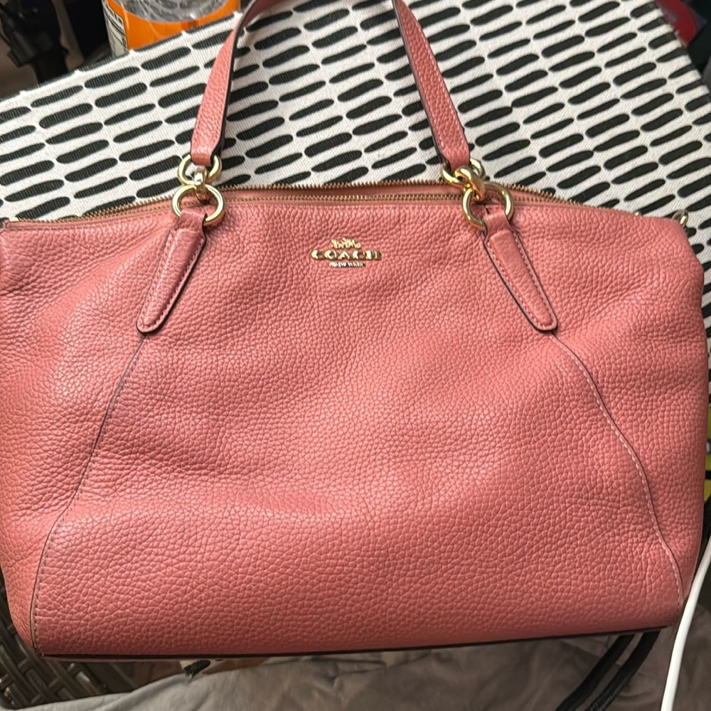 Coach Rose Leather Shoulder Bag